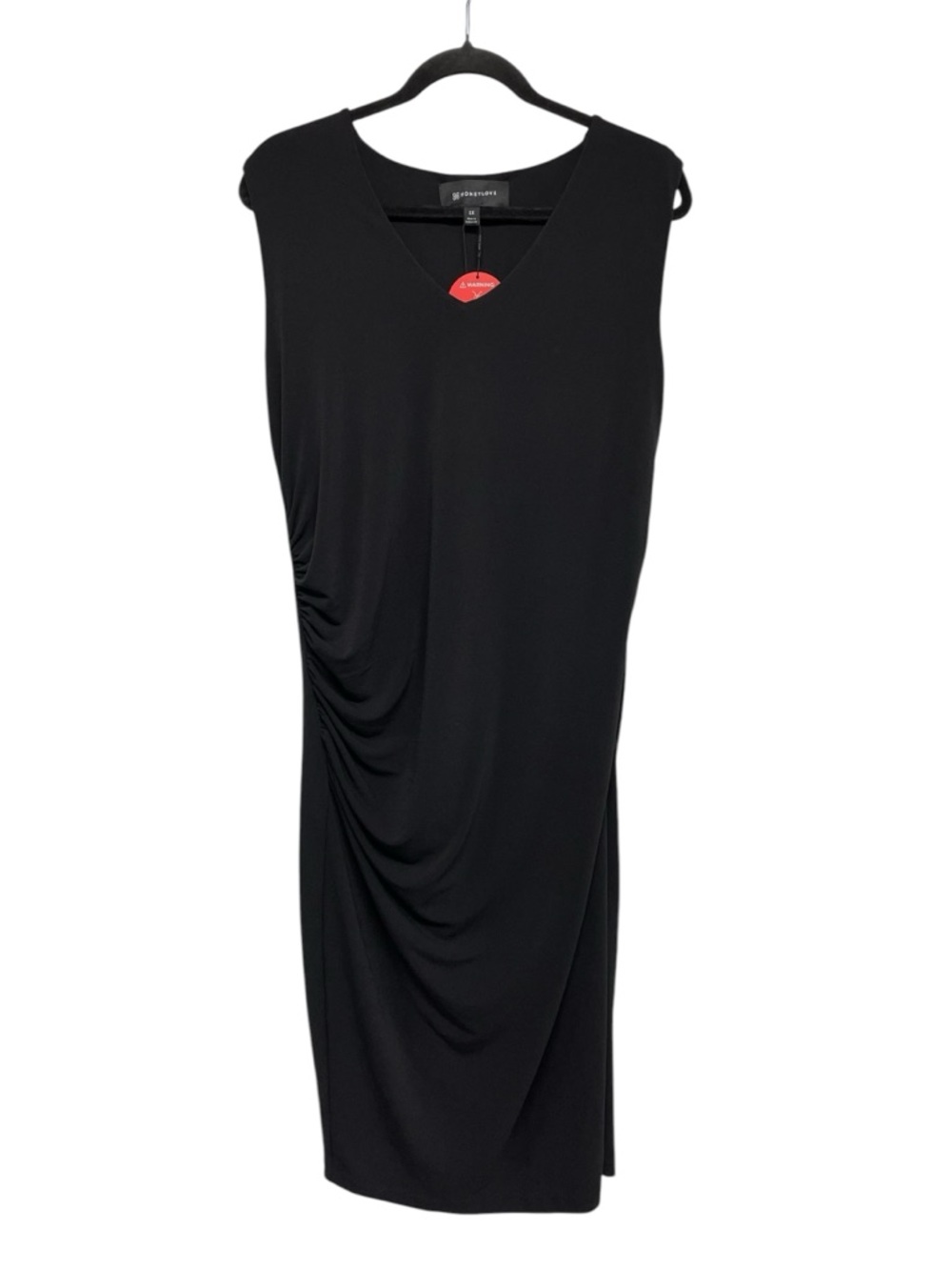 Honeylove Black Bodyshaping Midi Dress with Side Ruching NWT Size 1X